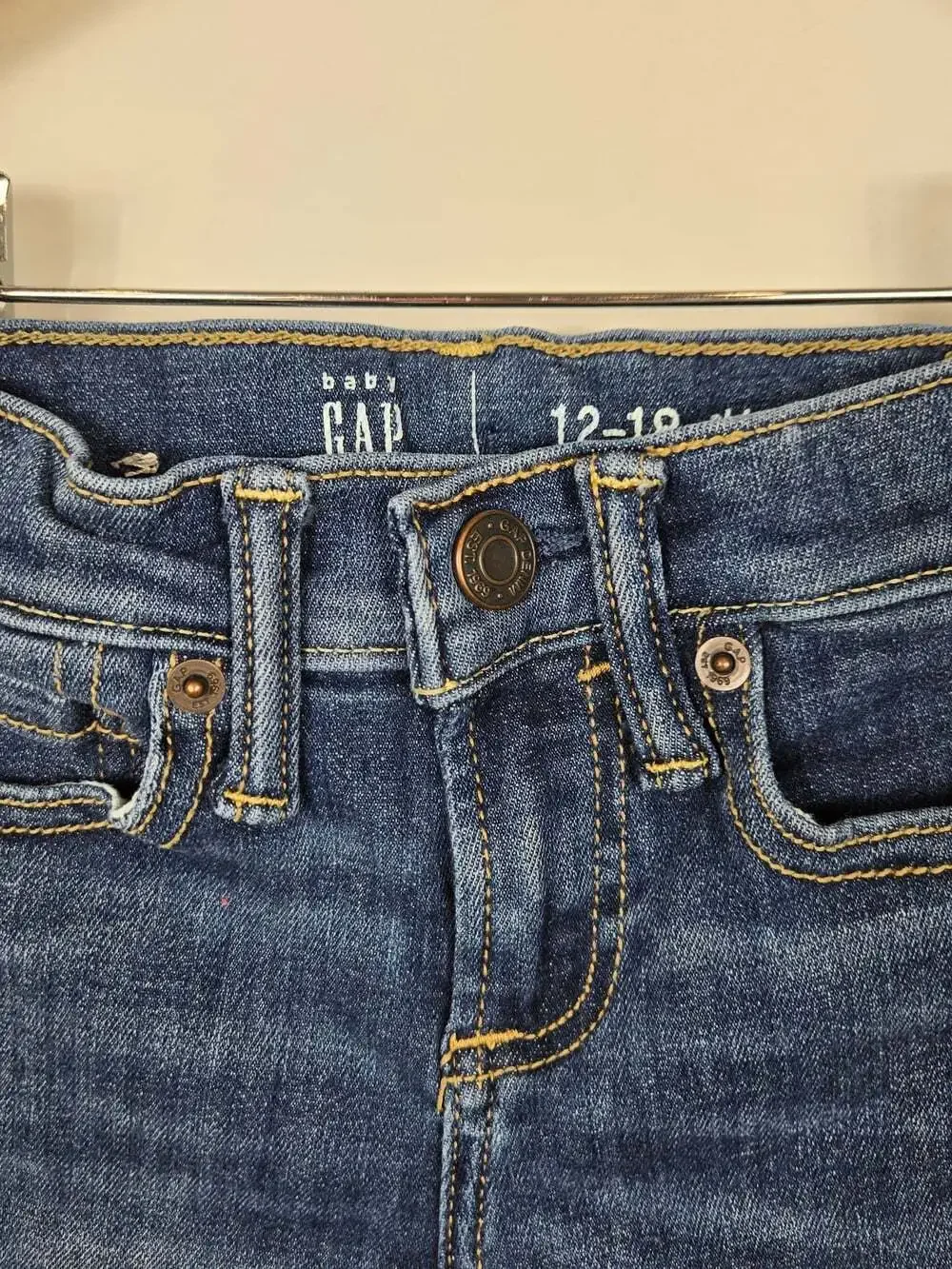 Baby GAP Skinny Jeans 12-18M Dark Wash Stretch Denim Toddler Y2K